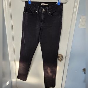 Levi 711 skinny jeans black